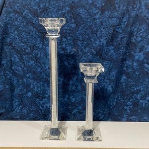 NWT crystal candle holders